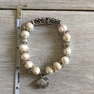 New! Pandora bracelet with real fresh water pearls